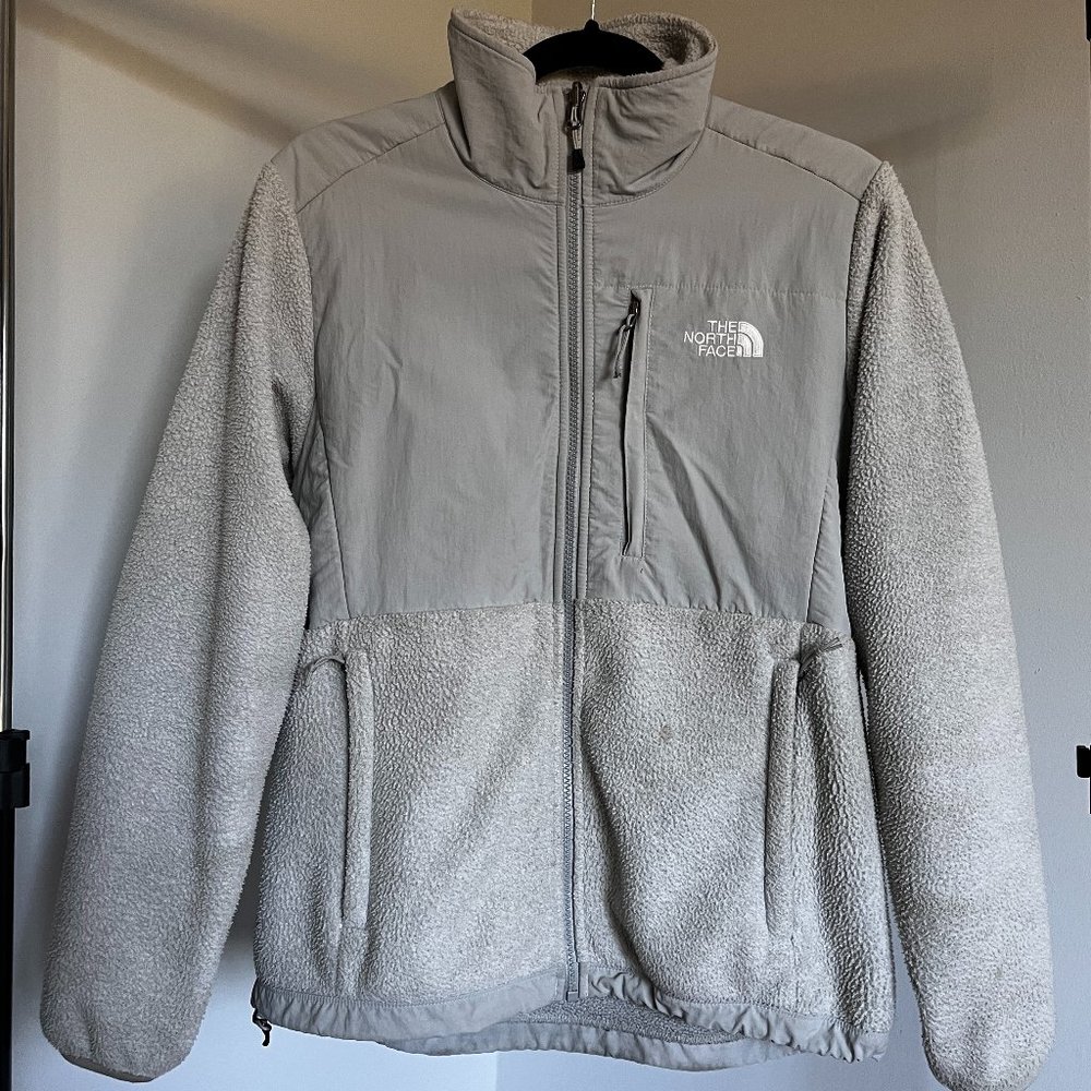 North Face Grey Fleece Zip Up Jacket